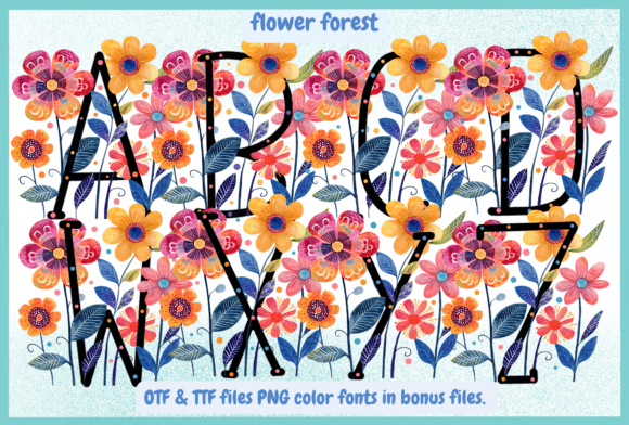 Flower Forest Font for Creative Brands