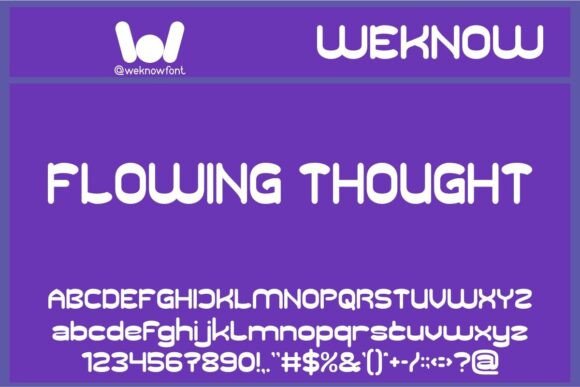 Flowing Thought Font for Web Design