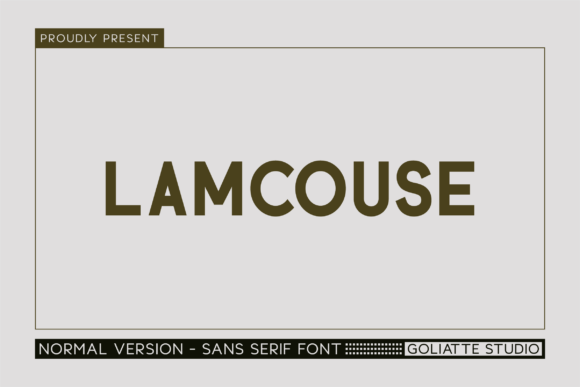 Lamcouse: A Modern Sans Serif Typeface