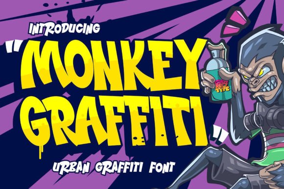 Monkey Graffiti: A Bold Font for Business