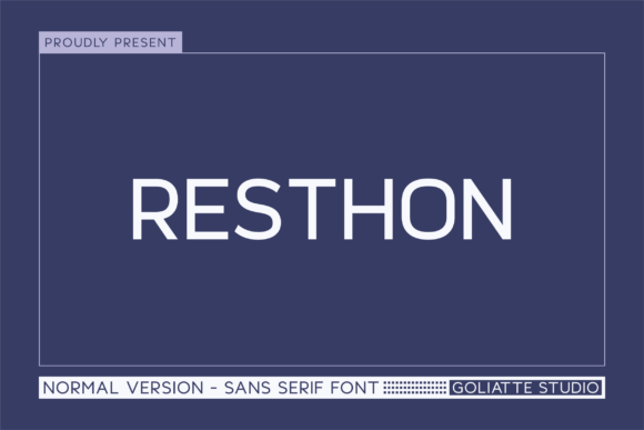 Resthon – A Modern Sans Serif Font