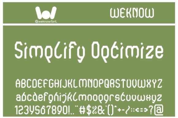 Simplify Optimize Font